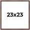 Square Classic Modern Brown Picture Frame - UV Acrylic, Foam Board Backing, Hanging Hardware